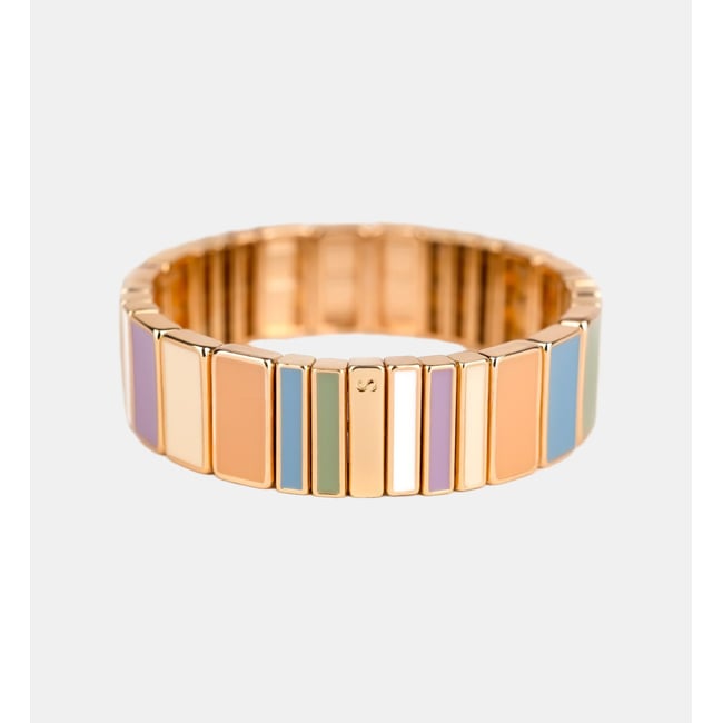 Bracelet larges facettes horizontales serties - SIMONE A BORDEAUX