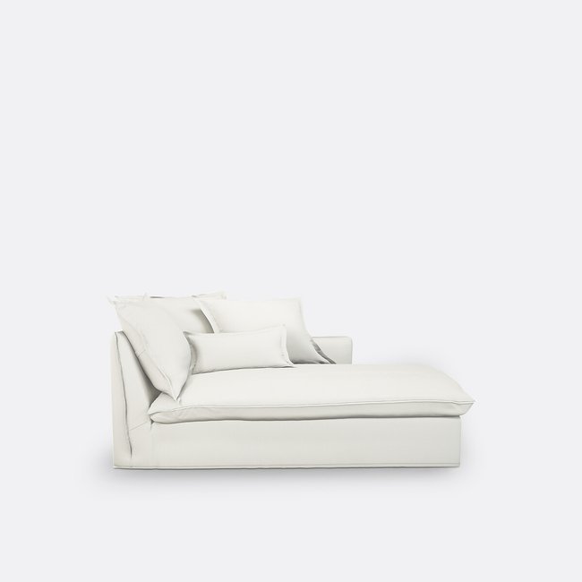 Chaise longue algodón/lino, Odna blanco <span itemprop=