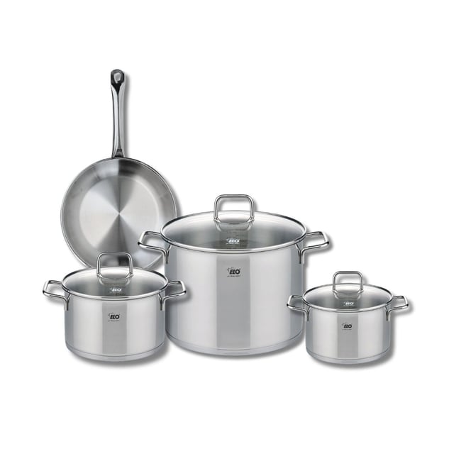 Batterie 1 poêle 24cm + 3 faitouts 16/20/26cm PROFI CITRIN gris <span itemprop=