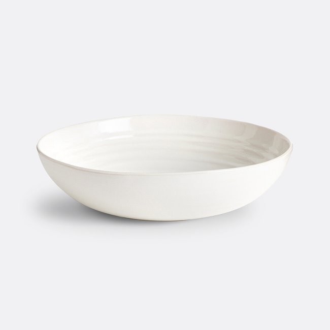 Saladeira em grés esmaltado reativo, Sacha branco <span itemprop=