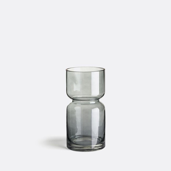 Vase en verre fumé H22cm, Sinao Couleur fumé <span itemprop=