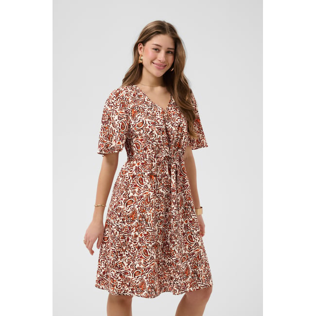 Robe orange saraza flower <span itemprop=