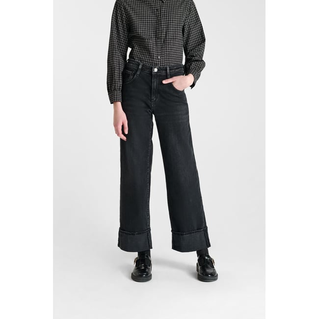 Jeans droite REVERS, longueur 34 black / black <span itemprop=