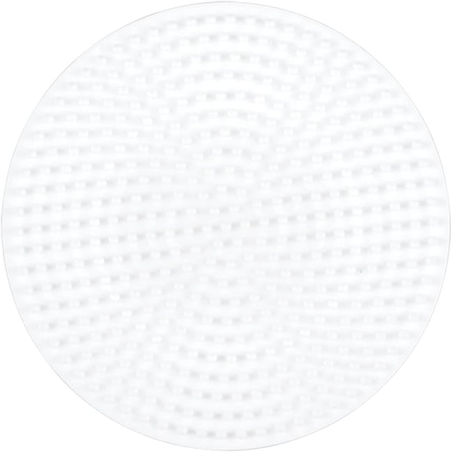 Plaque petite ronde perles plastique Midi blanc <span itemprop=