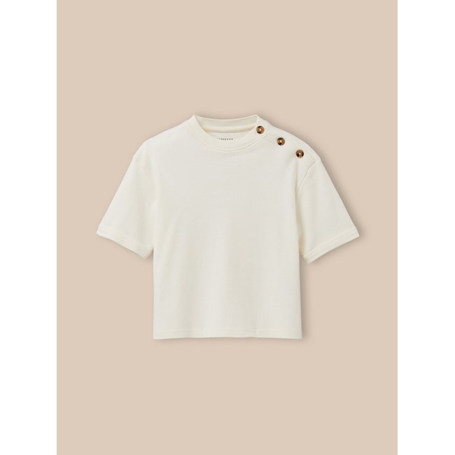 Tee-shirt en coton biologique ecru <span itemprop=