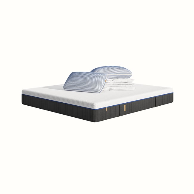 Pack Matelas Original+ + Oreiller Original Confort Elite + Couette Couleur blanc/gris <span itemprop=