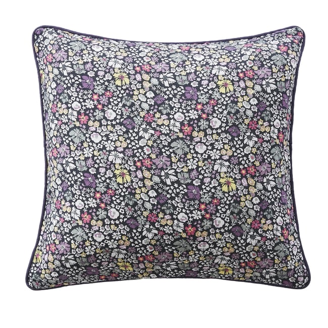 Coussin avec passepoil 45x45 cm Gaze de Coton Melia violet <span itemprop=
