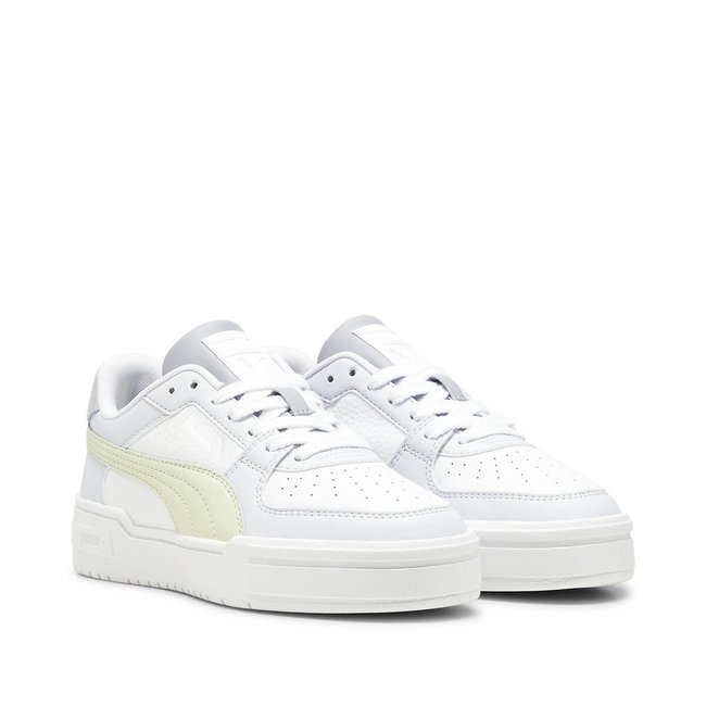 Baskets cuir CA Pro blanc/vert/gris <span itemprop=