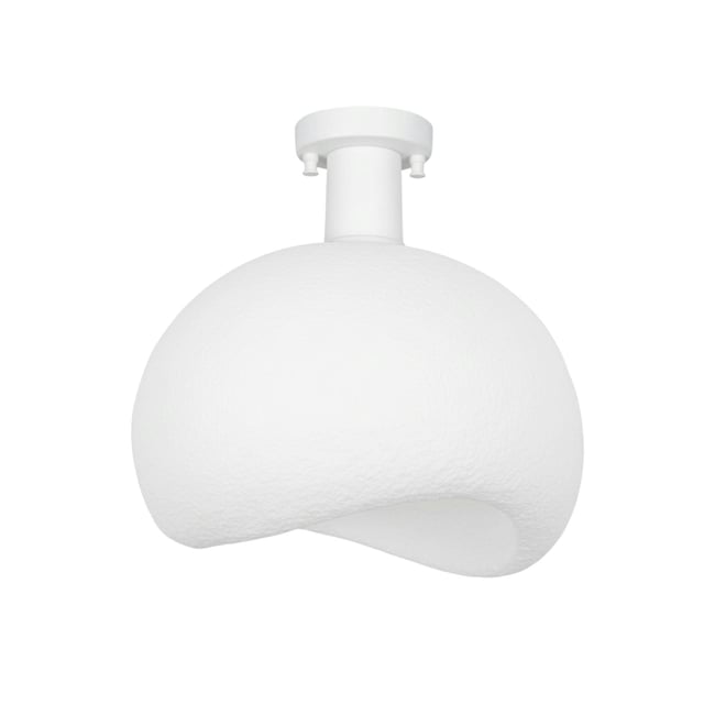 Plafonnier blanc design organique 34 cm NOXIS Couleur blanc <span itemprop=