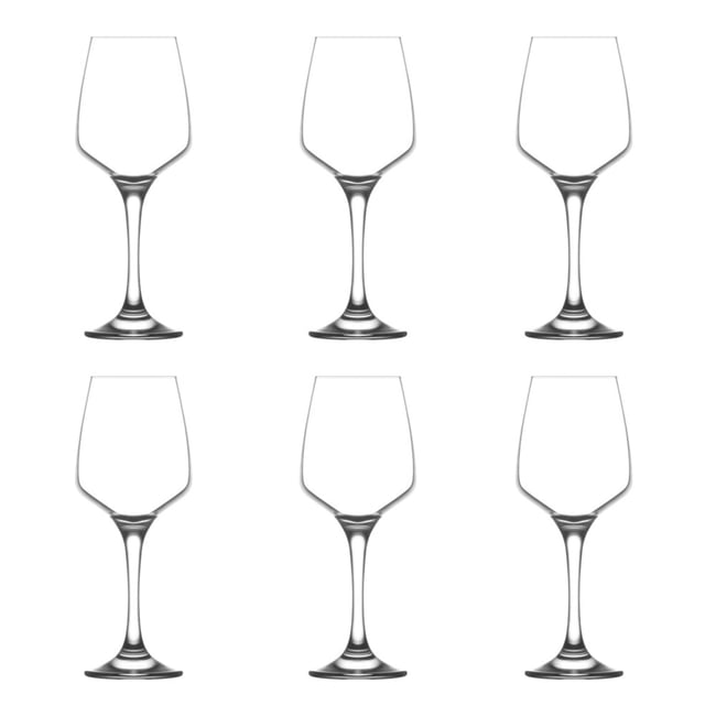 Boîte de 6 verres à pied Cépages 33 cl Couleur transparent / cristal <span itemprop=