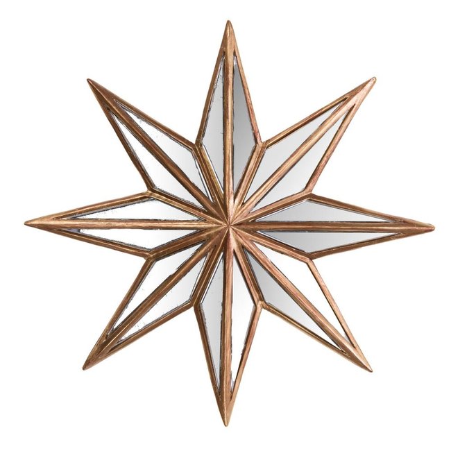 Etoile murale or patine 8 branches Couleur or / doré <span itemprop=