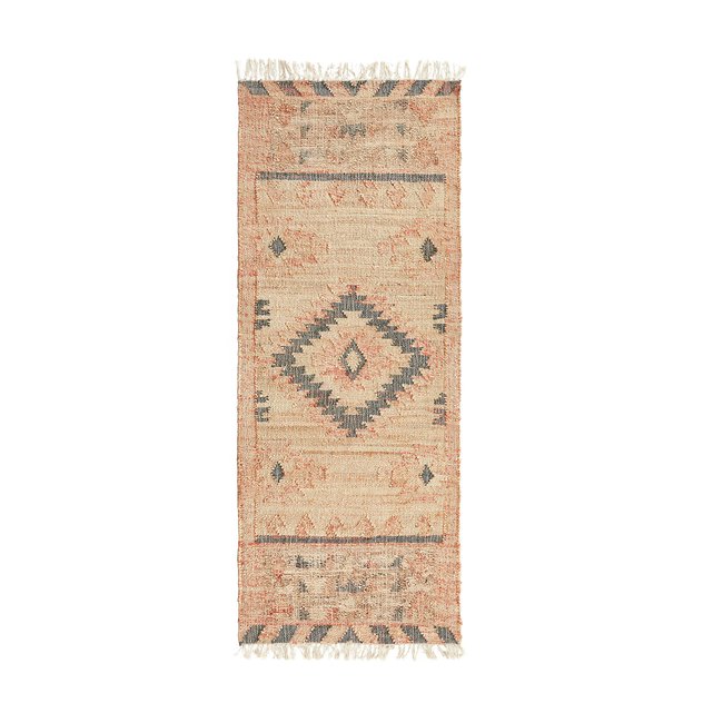 Tapis de couloir kilim effet used, Navaja Couleur multicolore <span itemprop=