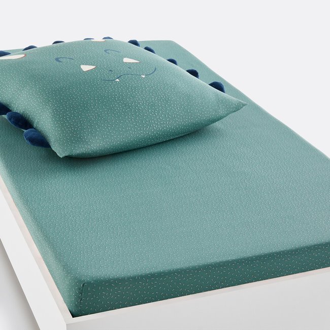 Little Dino 100% Cotton Fitted Sheet, printed, LA REDOUTE INTERIEURS