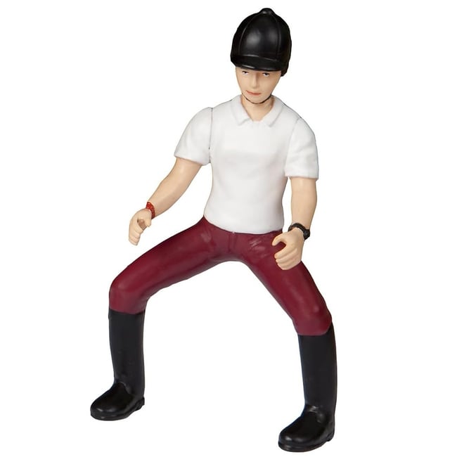 Figurine Jeune cavalière rouge <span itemprop=