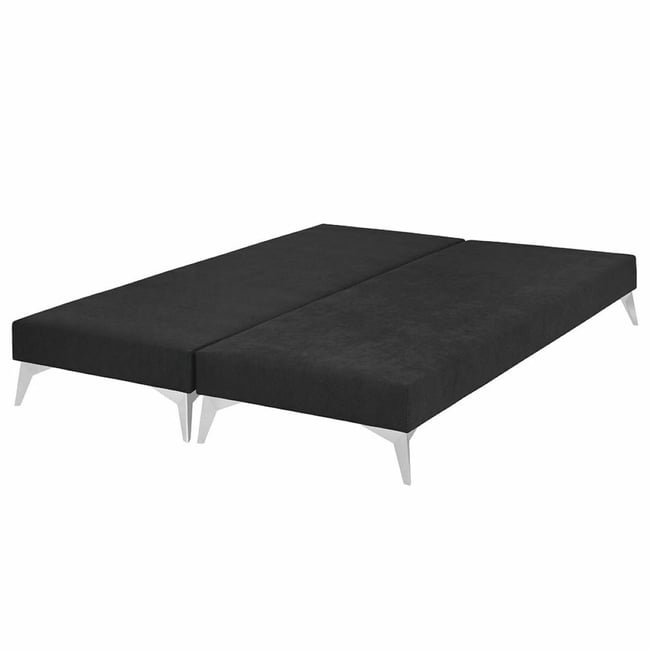 Lot de 2 sommiers tapissiers Bois massif  HOCEA Couleur noir <span itemprop=