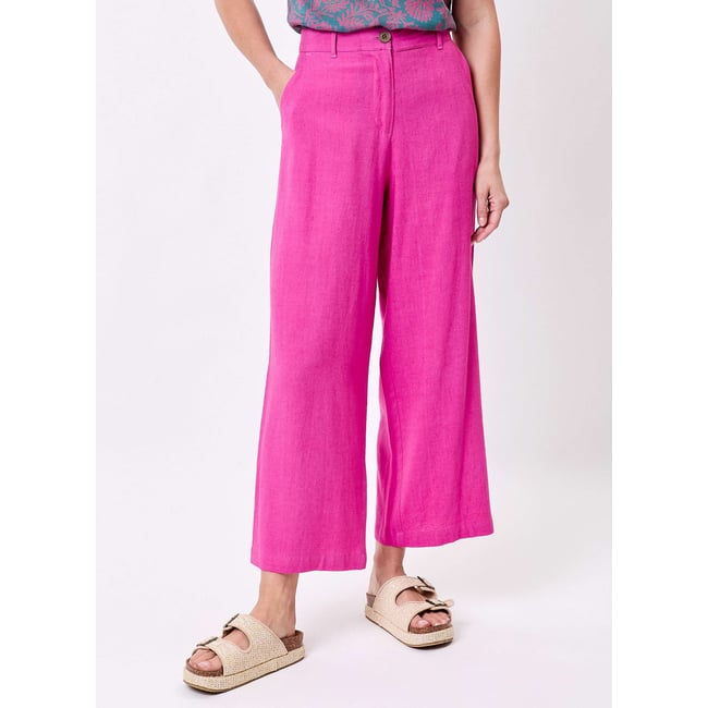 Pantalon large viscose lin 7/8 AMELIA - LA FIANCÉE