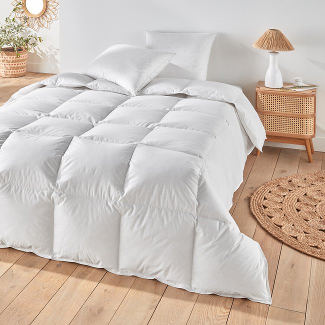 Couette tempérée 30% duvet - coton bio blanc <span itemprop=