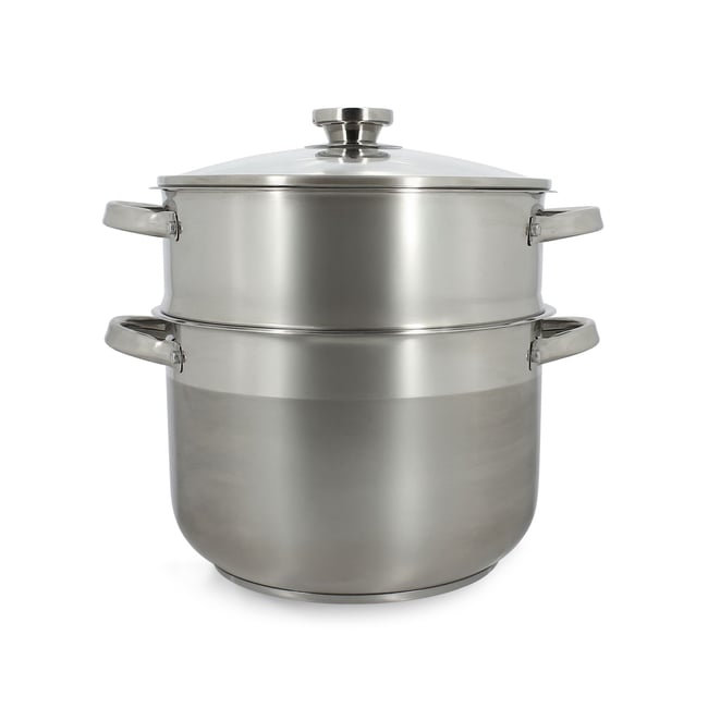 Couscoussier 10L en acier inoxydable inox <span itemprop=
