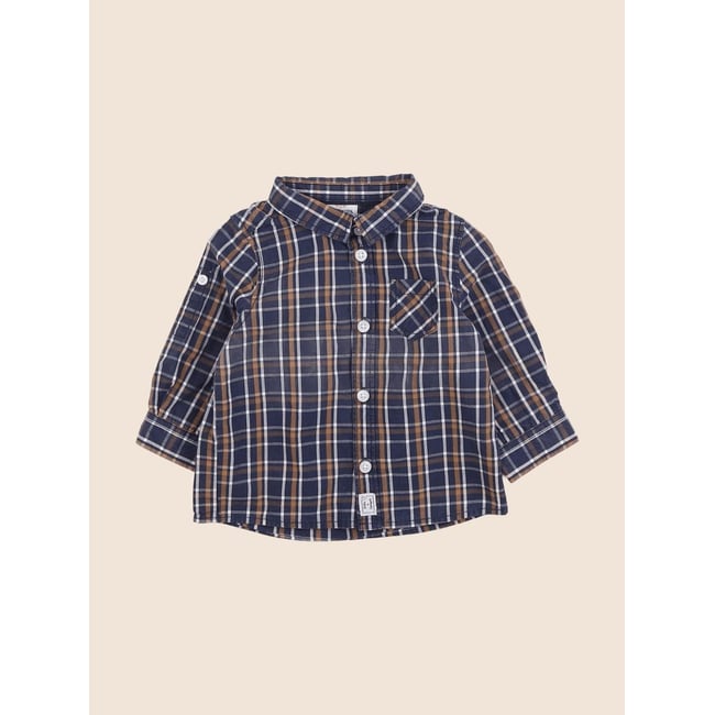 Chemise - Etat satisfaisant bleu, marron <span itemprop=
