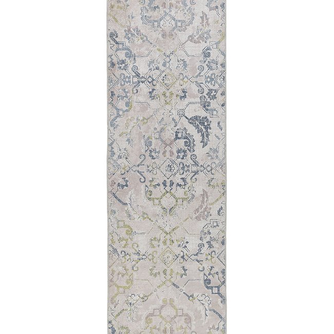 Distressed Vintage Machine Washable Runner Rug - 67x200cm, multi-coloured, SO'HOME