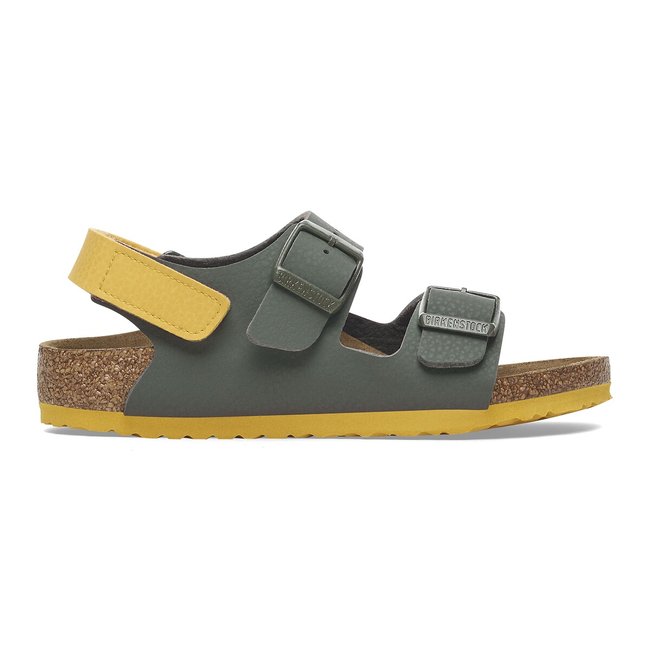 Kids Milano Sandals with Heel Strap, khaki, BIRKENSTOCK