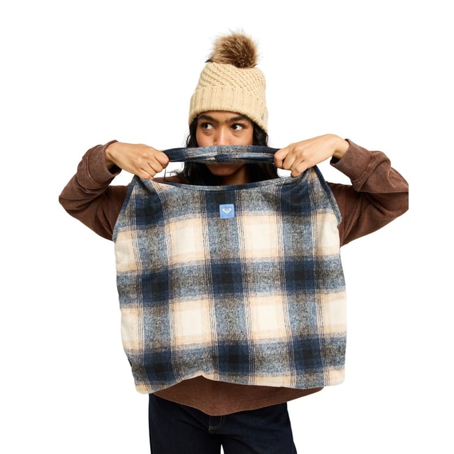Sac tote SUNDAZED FLANNEL. bleu dutch blue <span itemprop=