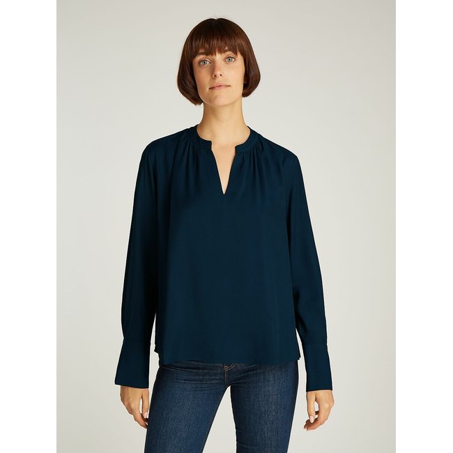 V-Neck Blouse with Long Sleeves - TOMMY HILFIGER