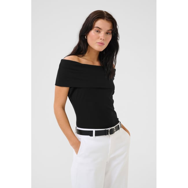 Sleeveless blouse noir black <span itemprop=