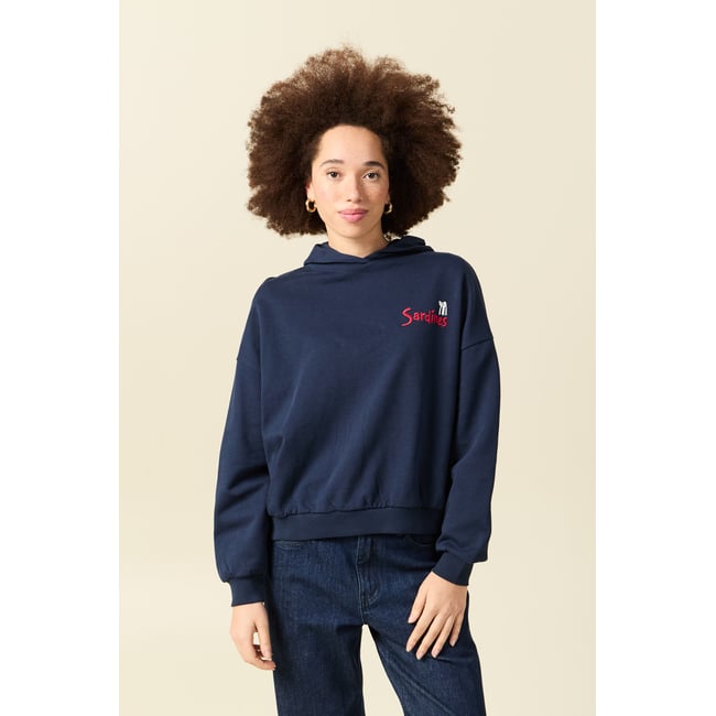 Sweat à Capuche Ambon Breizh Océan - Style Marin 100% Coton - Grandes Tailles XS à 4XL