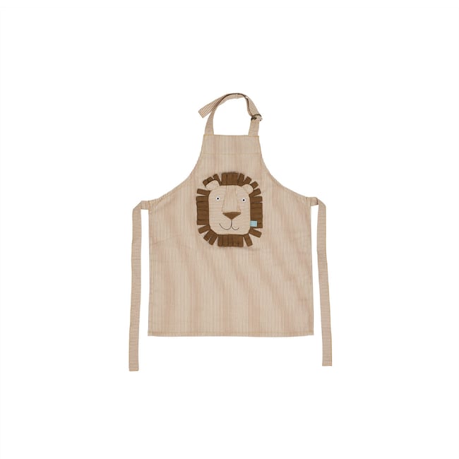 Tablier en coton MINI marron <span itemprop=
