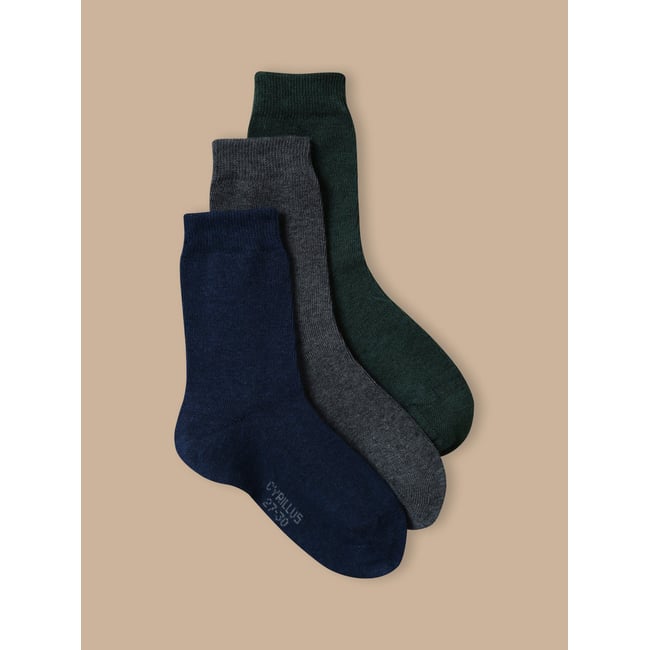 Lot de 3 paires de chaussettes vert <span itemprop=