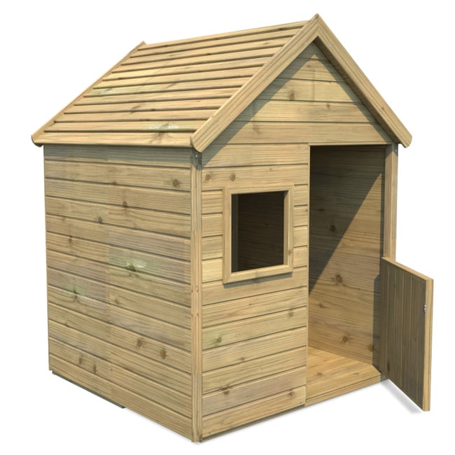 Maisonnette en bois traité pour enfantr MARINA marron <span itemprop=
