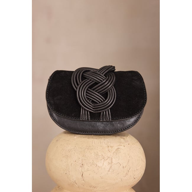 Sac en cuir MARIUS MINI noir <span itemprop=