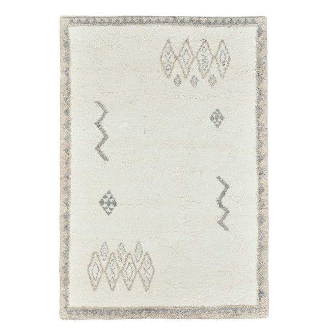 Tapis berbère Hadj design noué main en laine - THEKO