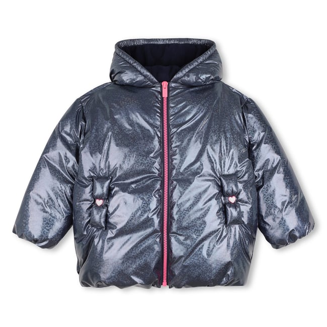 Doudoune à capuche indigo blue <span itemprop=