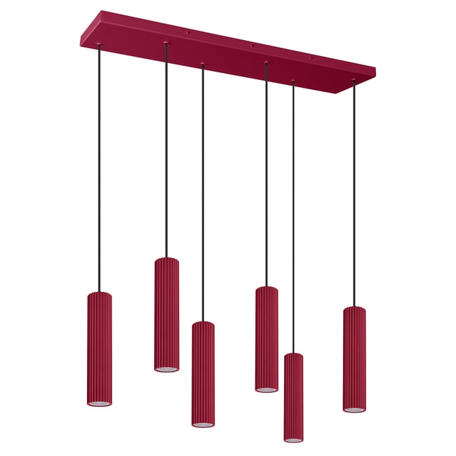 Suspension Aluminium Bourgogne LED 6 Ivar Couleur bourgogne <span itemprop=