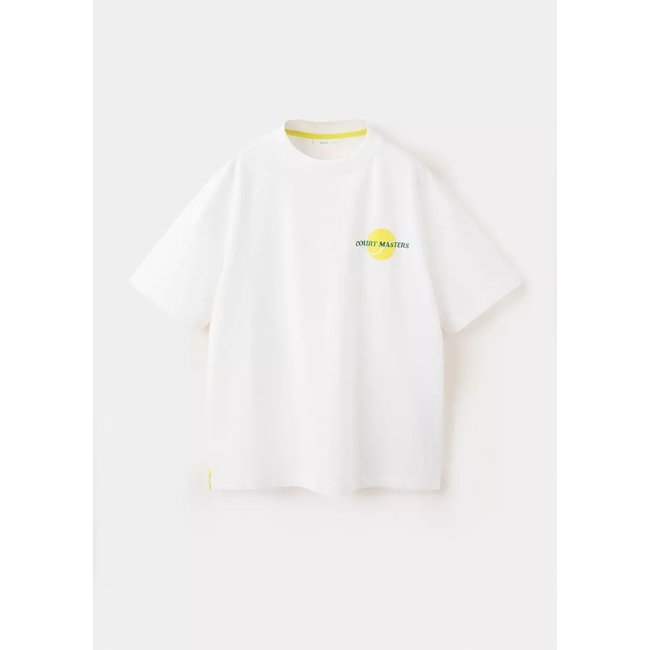 T-shirt oversize imprimé blanc <span itemprop=