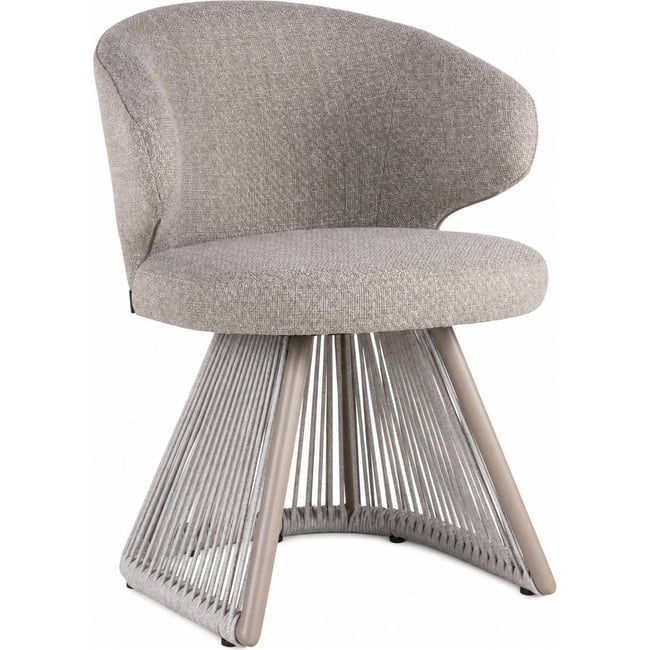Chaise de jardin tressée en corde greige alpine <span itemprop=