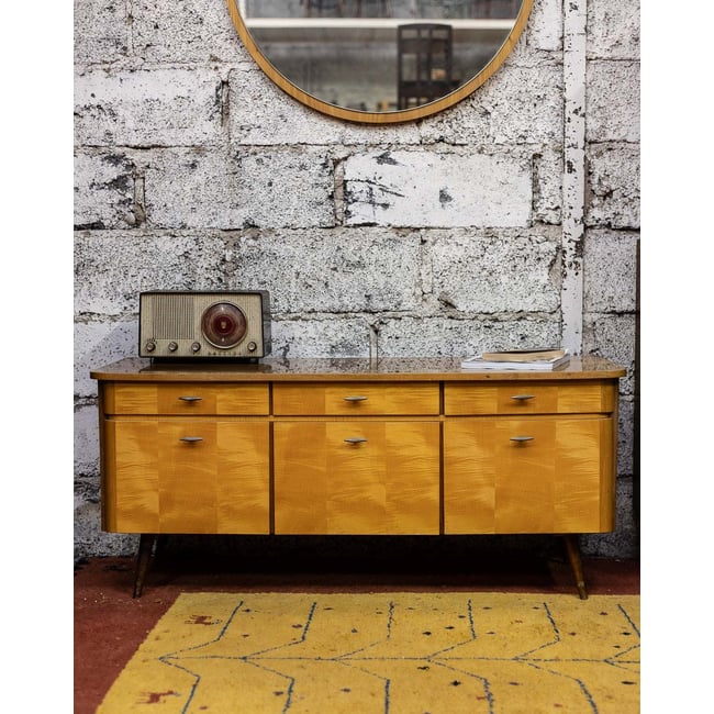 Enfilade scandinave Margaret N°791 - Bon état Couleur bois clair <span itemprop=