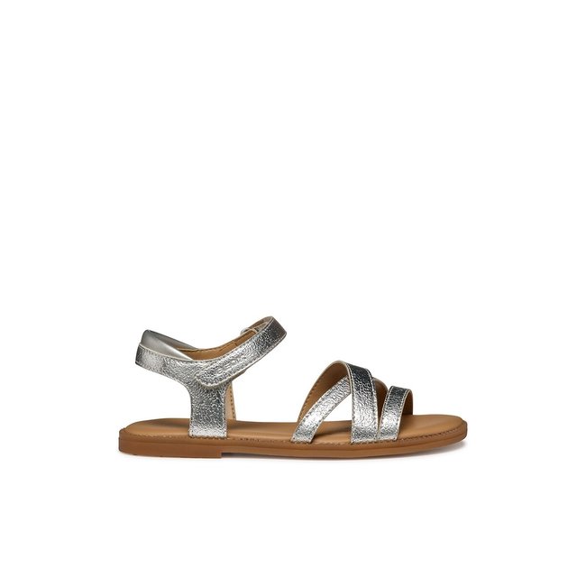 Sandalen aus Polyurethan silberfarben <span itemprop=
