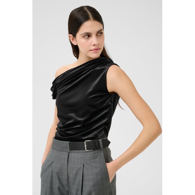 Blouse sans manches noir meteorite <span itemprop=
