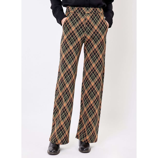 Pantalon ample maille jacquard bio PALMERO - PRINCESSE NOMADE