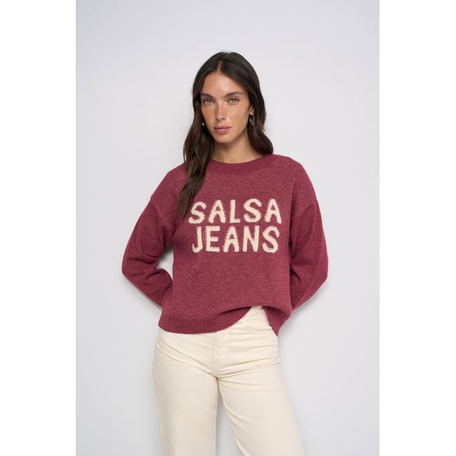 PULL EN MAILLE AVEC BRANDING - SALSA JEANS