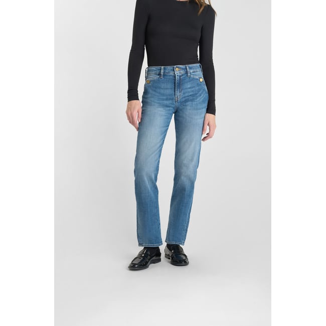 Jeans droite , 7/8ème blue <span itemprop=