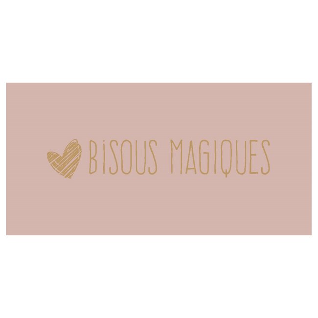 Tapis coton enfant imprimé enfant MAGIQUE Couleur rose <span itemprop=