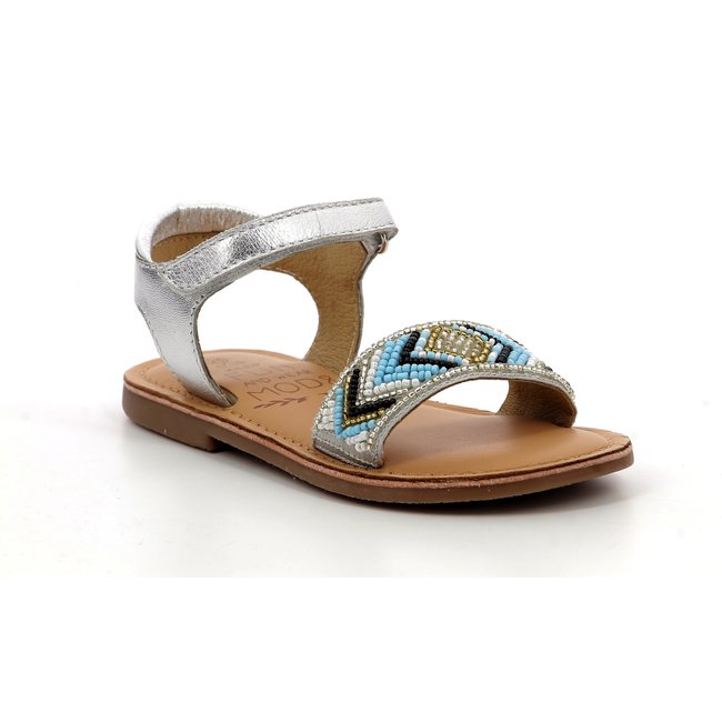 Sandales Cuir CAPEARLS argent <span itemprop=