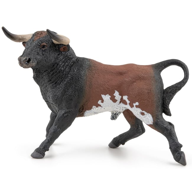 Figurine taureau brave marron <span itemprop=