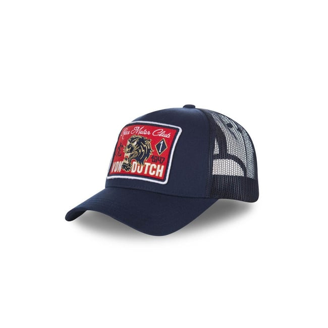 Casquette Trucker Famous bleu/rouge <span itemprop=