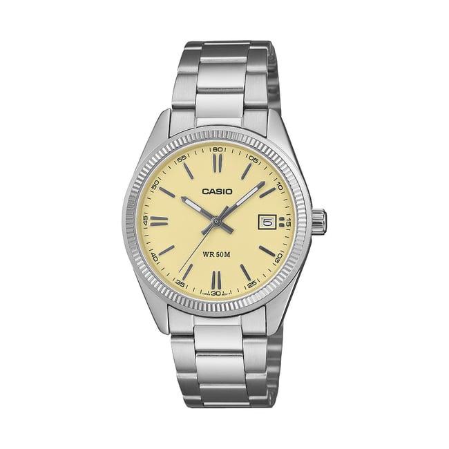 Montre Analogique  CASIO VINTAGE argenté jaune argenté <span itemprop=