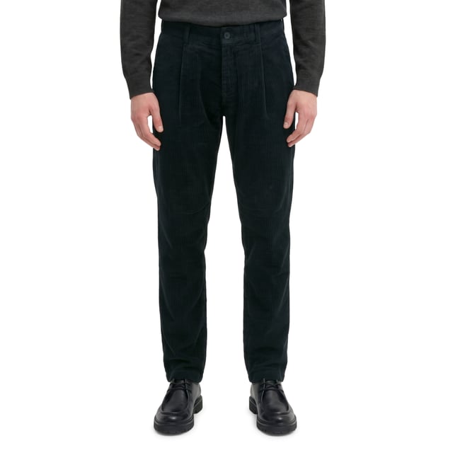 Pantalon en velours côtelé modèle Osby, à plis et coupe fuselée en pur coton biologique - MARC O'POLO